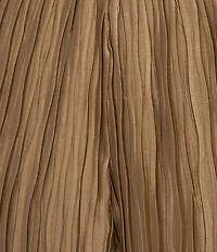 Current Air Pleated Satin Wide Leg Drawstring Waist Tie Pants