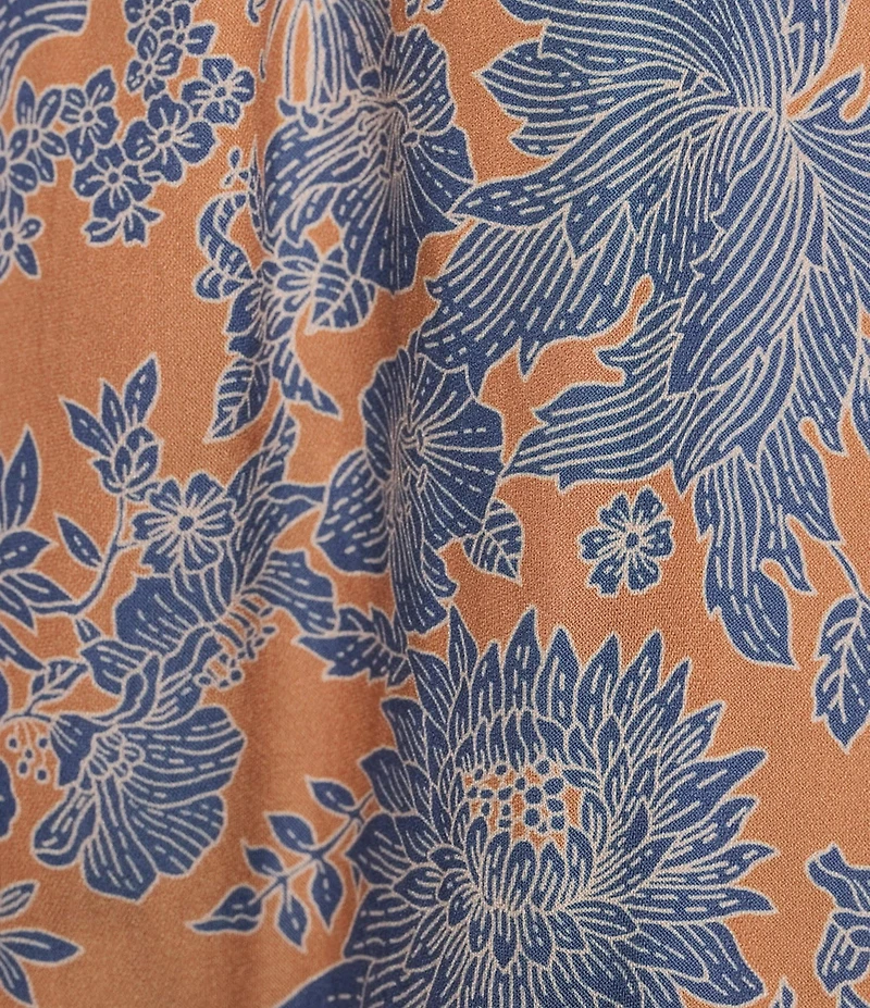 Current Air Split Neck Elbow Sleeve Gathered Detail Blouse
