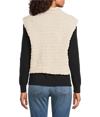 Current Air Textured High Neck Boxy Vest