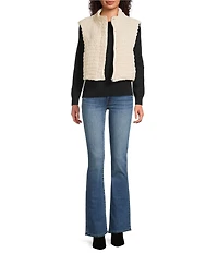 Current Air Textured High Neck Boxy Vest