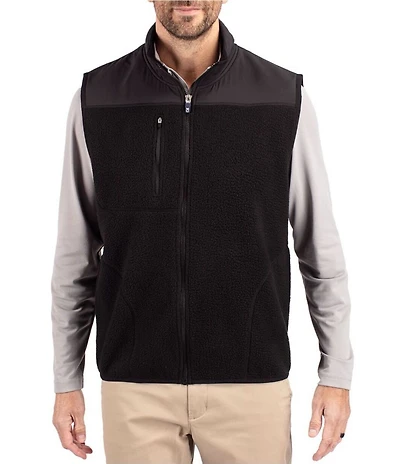Cutter & Buck Big & Tall Cascade Eco Sherpa Full Zip Vest