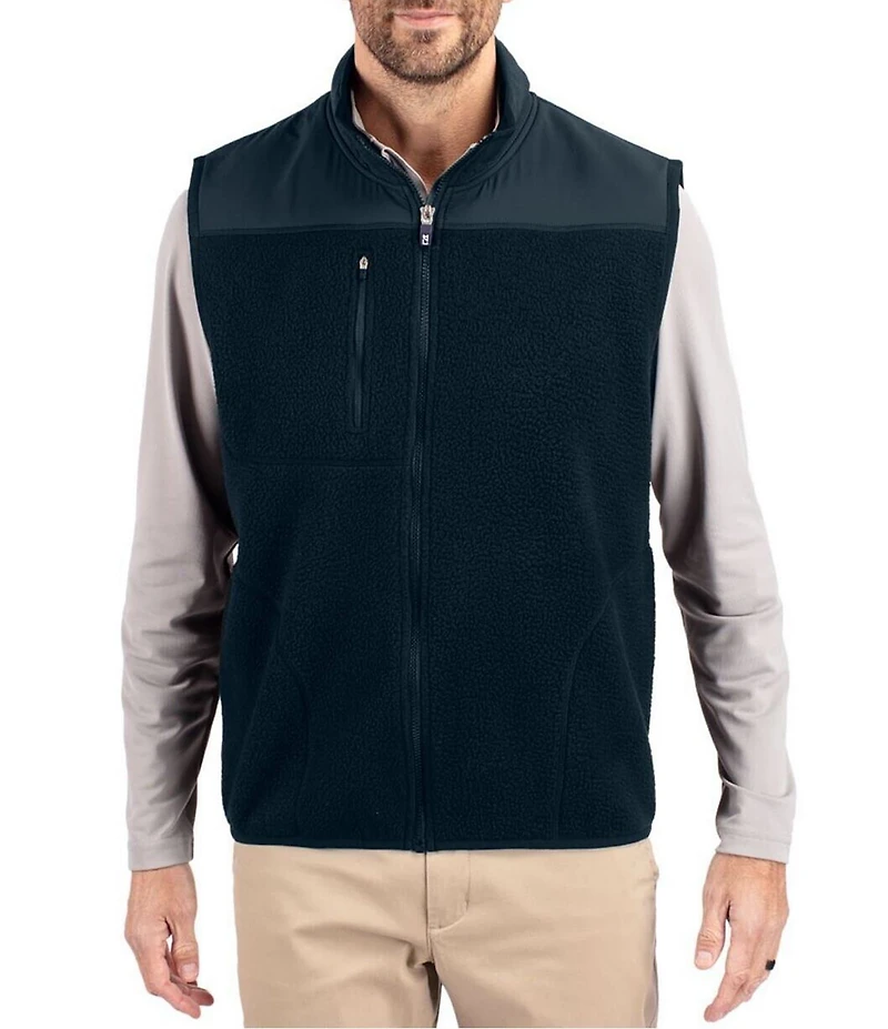 Cutter & Buck Big & Tall Cascade Eco Sherpa Full Zip Vest