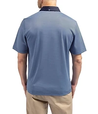 Cutter & Buck Big & Tall Featherlight Micro Stripe Pique Short Sleeve Polo Shirt