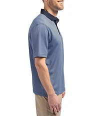 Cutter & Buck Big & Tall Featherlight Micro Stripe Pique Short Sleeve Polo Shirt