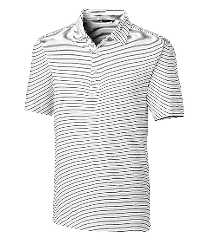 Cutter & Buck Big & Tall Forge Polo Pencil Stripe Performance Stretch Short-Sleeve Polo Shirt