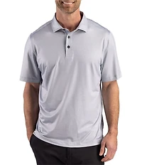Cutter & Buck Big & Tall Performance Lattice Print Short Sleeve Polo Shirt