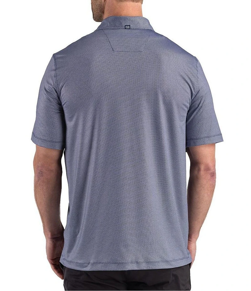 Cutter & Buck Big & Tall Performance Lattice Print Short Sleeve Polo Shirt