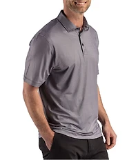 Cutter & Buck Big & Tall Performance Lattice Print Short Sleeve Polo Shirt