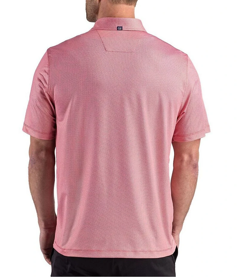Cutter & Buck Big & Tall Performance Lattice Print Short Sleeve Polo Shirt