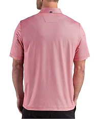 Cutter & Buck Big & Tall Performance Lattice Print Short Sleeve Polo Shirt