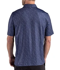 Cutter & Buck Big & Tall Performance Pike Fern Print Short Sleeve Polo Shirt