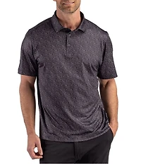 Cutter & Buck Big & Tall Performance Pike Fern Print Short Sleeve Polo Shirt