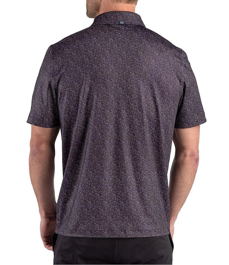 Cutter & Buck Big & Tall Performance Pike Fern Print Short Sleeve Polo Shirt