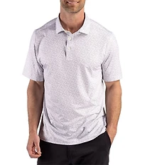 Cutter & Buck Big & Tall Performance Pike Fern Print Short Sleeve Polo Shirt