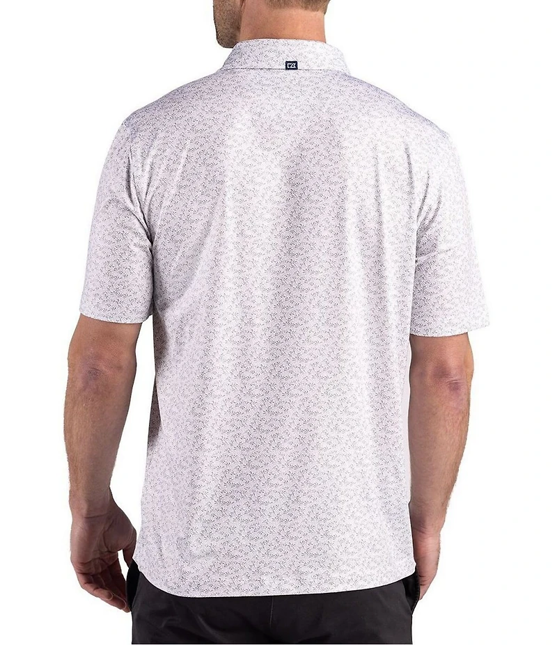 Cutter & Buck Big & Tall Performance Pike Fern Print Short Sleeve Polo Shirt