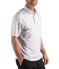 Cutter & Buck Big & Tall Performance Pike Fern Print Short Sleeve Polo Shirt