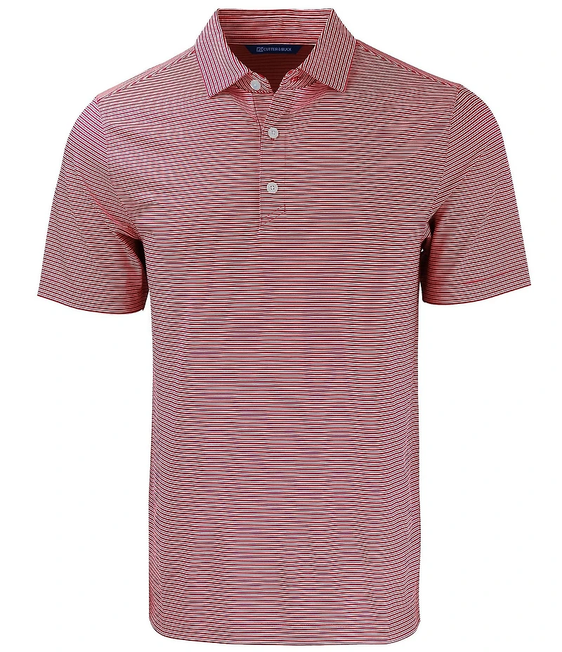 Cutter & Buck Big & Tall Performance Stretch Forge Eco Double Stripe Short Sleeve Polo Shirt