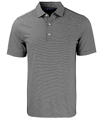 Cutter & Buck Big & Tall Performance Stretch Forge Eco Double Stripe Short Sleeve Polo Shirt