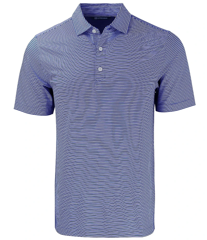 Cutter & Buck Big & Tall Performance Stretch Forge Eco Double Stripe Short Sleeve Polo Shirt