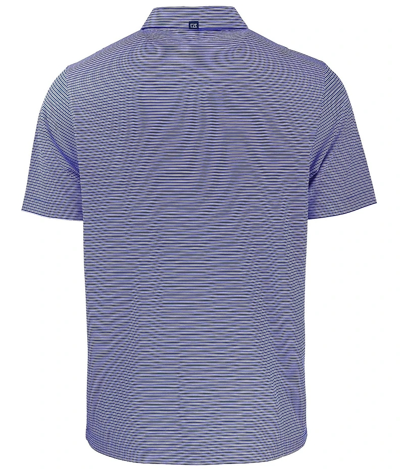 Cutter & Buck Big & Tall Performance Stretch Forge Eco Double Stripe Short Sleeve Polo Shirt