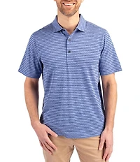 Cutter & Buck Big & Tall Performance Stretch Forge Eco Heather Stripe Short Sleeve Polo Shirt