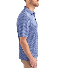 Cutter & Buck Big & Tall Performance Stretch Forge Eco Heather Stripe Short Sleeve Polo Shirt