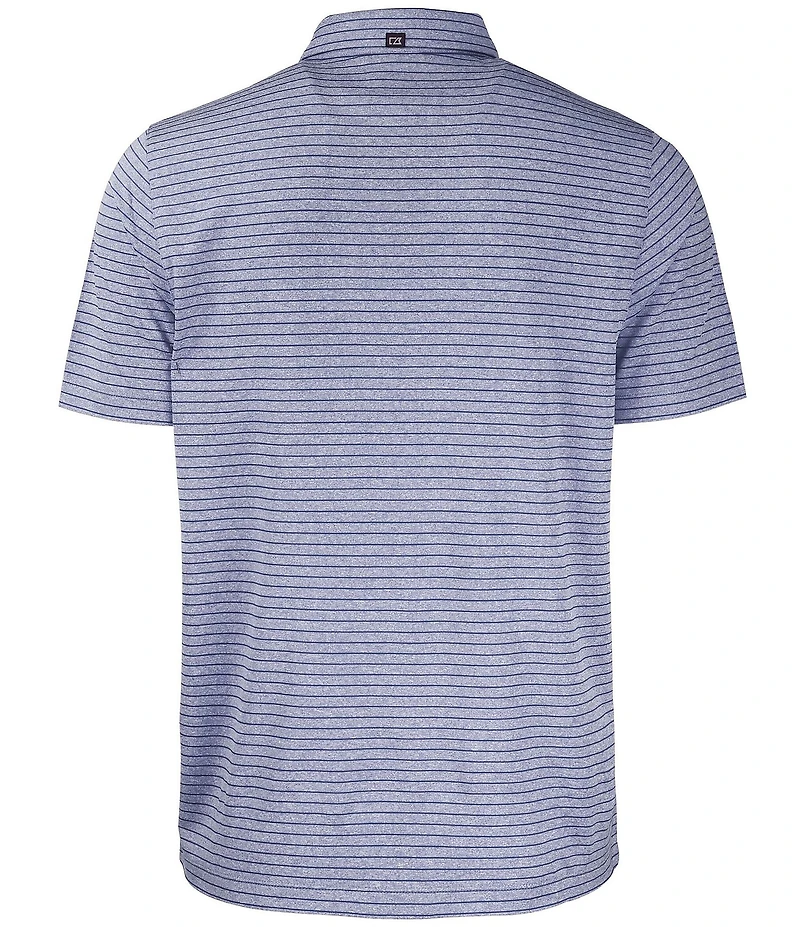 Cutter & Buck Big & Tall Performance Stretch Forge Eco Heather Stripe Short Sleeve Polo Shirt