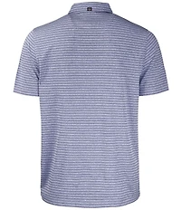 Cutter & Buck Big & Tall Performance Stretch Forge Eco Heather Stripe Short Sleeve Polo Shirt