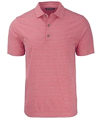 Cutter & Buck Big & Tall Performance Stretch Forge Eco Heather Stripe Short Sleeve Polo Shirt
