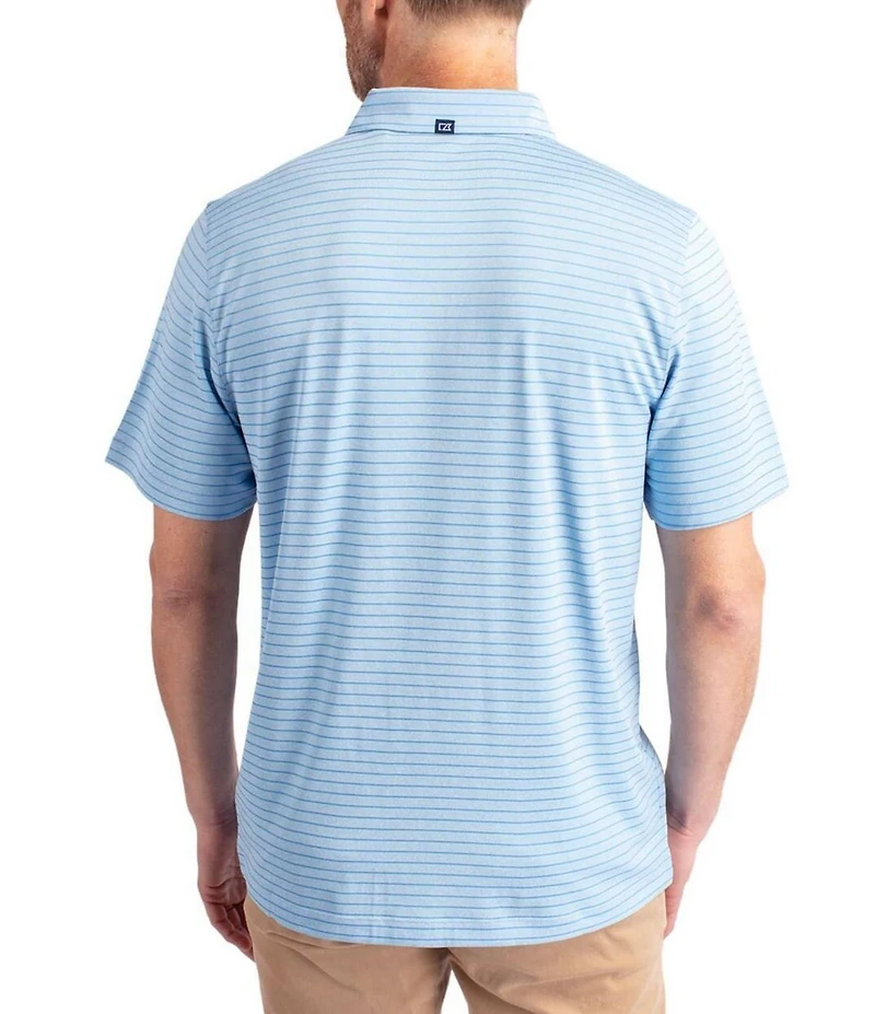 Cutter & Buck Big & Tall Performance Stretch Forge Eco Heather Stripe Short Sleeve Polo Shirt