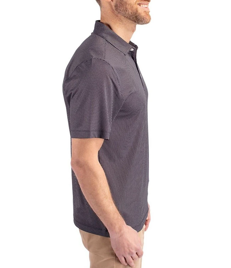 Cutter & Buck Big & Tall Performance Stretch Forge Eco Symmetry Print Sleeve Polo Shirt