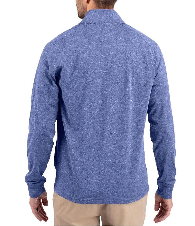 Cutter & Buck Big & Tall Soft Knit Heathered Quarter Zip Pullover