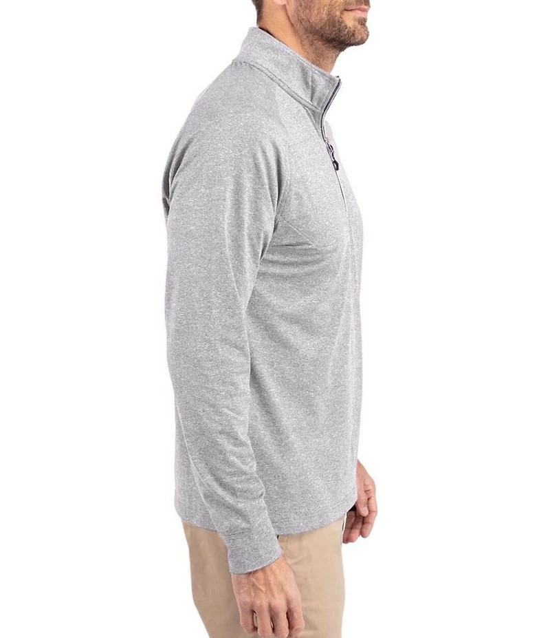 Cutter & Buck Big & Tall Soft Knit Heathered Quarter Zip Pullover
