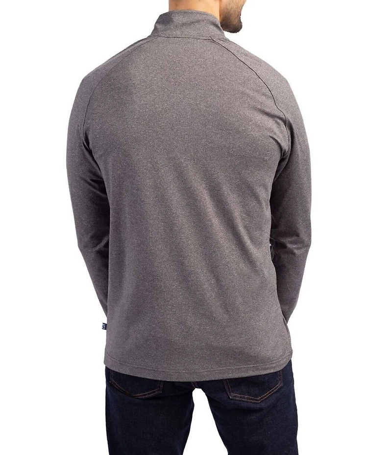 Cutter & Buck Big & Tall Soft Knit Heathered Quarter Zip Pullover