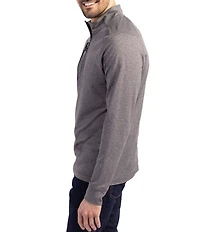 Cutter & Buck Big & Tall Soft Knit Heathered Quarter Zip Pullover