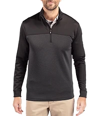 Cutter & Buck Big & Tall Traverse Stripe Quarter-Zip Pullover