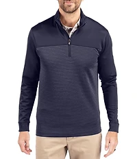 Cutter & Buck Big & Tall Traverse Stripe Quarter-Zip Pullover