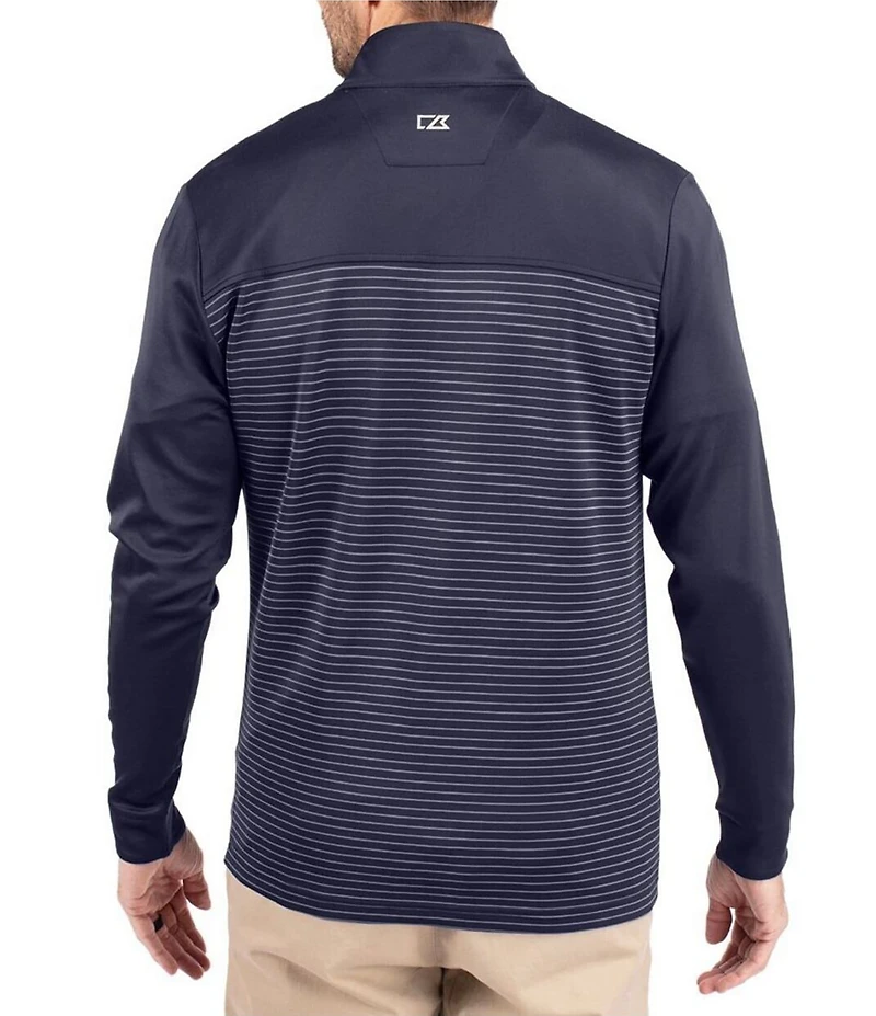 Cutter & Buck Big & Tall Traverse Stripe Quarter-Zip Pullover