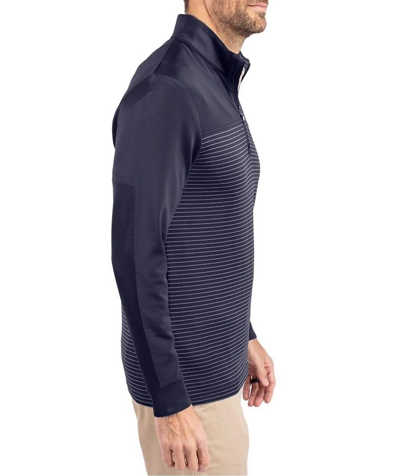 Cutter & Buck Big & Tall Traverse Stripe Quarter-Zip Pullover