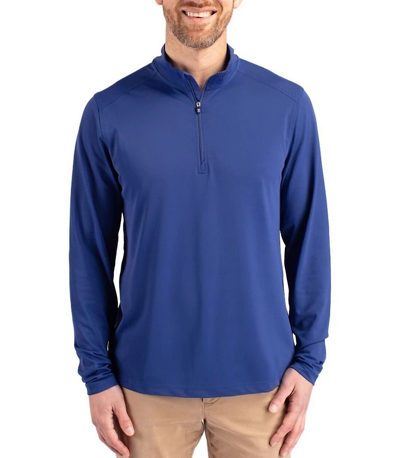 Cutter & Buck Big & Tall Virtue Eco Pique Performance Stretch Quarter-Zip Pullover