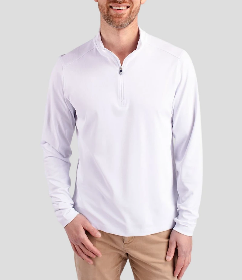 Cutter & Buck Big & Tall Virtue Eco Pique Performance Stretch Quarter-Zip Pullover