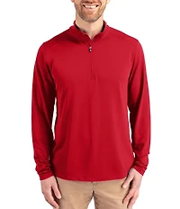 Cutter & Buck Big & Tall Virtue Eco Pique Performance Stretch Quarter-Zip Pullover