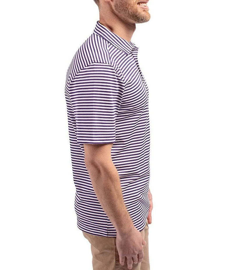Cutter & Buck Big & Tall Virtue Eco Pique Stripe Short Sleeve Polo Shirt