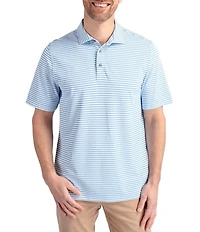 Cutter & Buck Big & Tall Virtue Eco Pique Stripe Short Sleeve Polo Shirt
