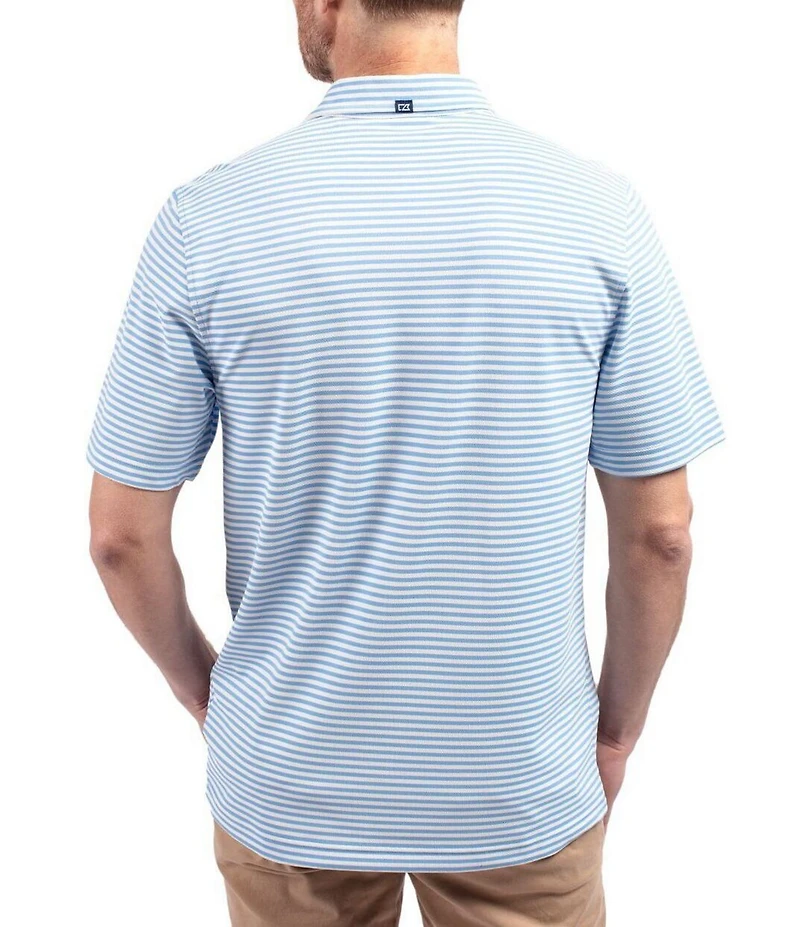 Cutter & Buck Big & Tall Virtue Eco Pique Stripe Short Sleeve Polo Shirt