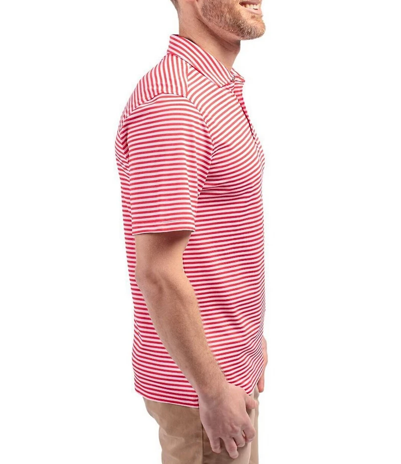 Cutter & Buck Big & Tall Virtue Eco Pique Stripe Short Sleeve Polo Shirt