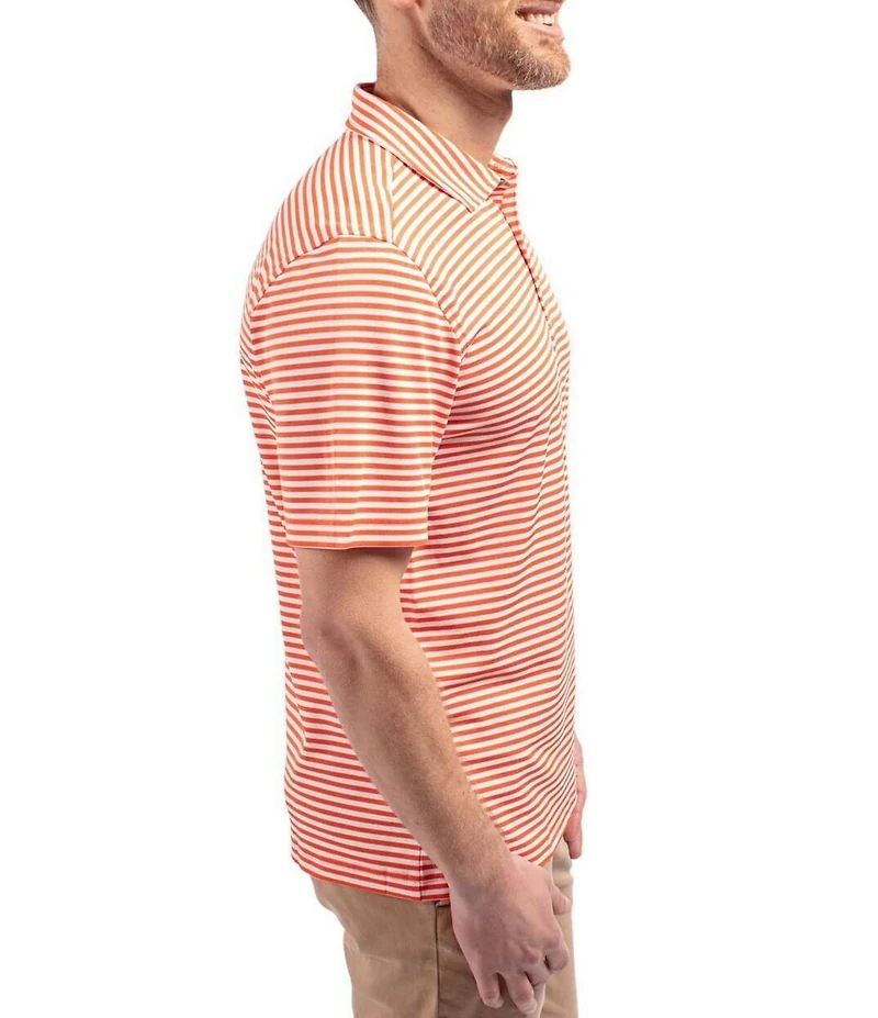 Cutter & Buck Big & Tall Virtue Eco Pique Stripe Short Sleeve Polo Shirt