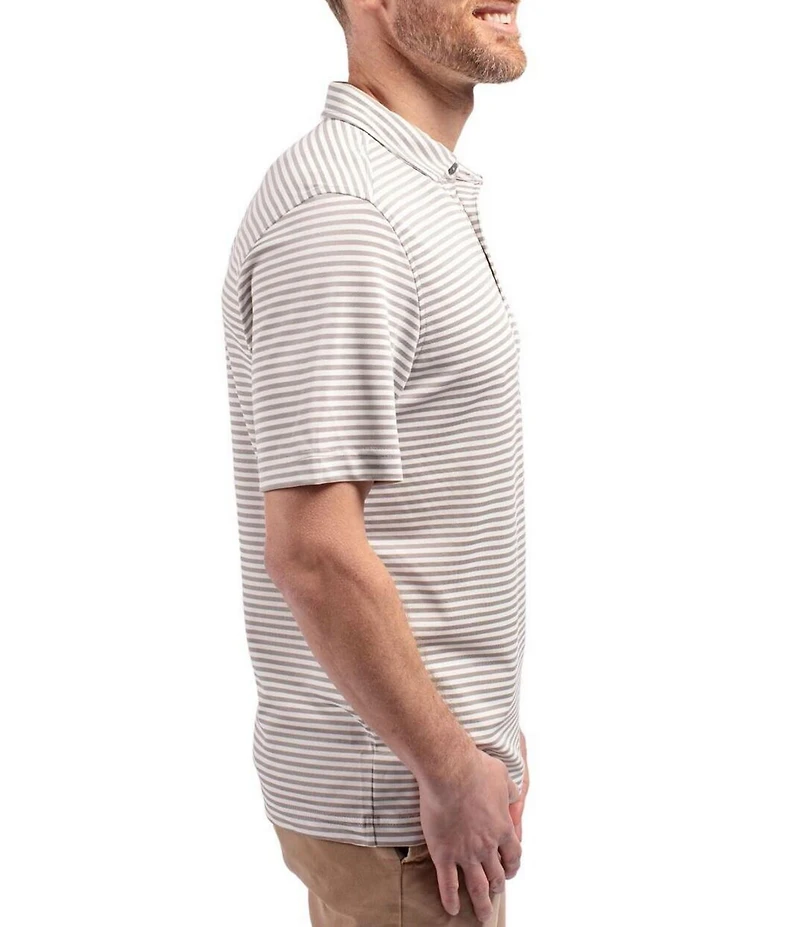 Cutter & Buck Big & Tall Virtue Eco Pique Stripe Short Sleeve Polo Shirt