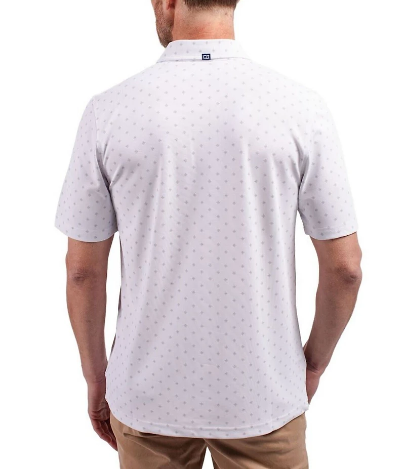 Cutter & Buck Big & Tall Virtue Eco Pique Tile Print Short Sleeve Polo Shirt