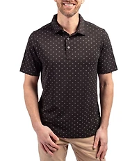Cutter & Buck Big & Tall Virtue Eco Pique Tile Print Short Sleeve Polo Shirt